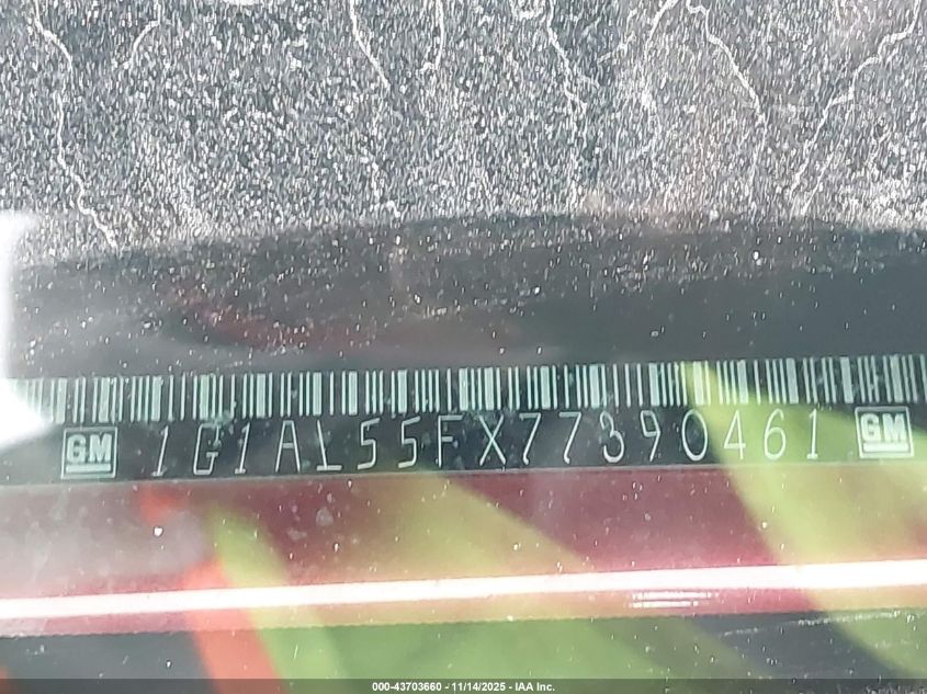 2007 Chevrolet Cobalt Lt VIN: 1G1AL55FX77390461 Lot: 43703660