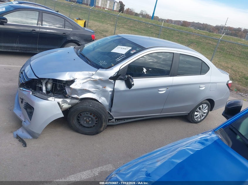 2022 Mitsubishi Mirage G4 Es VIN: ML32FUFJ1NHF02500 Lot: 43703687