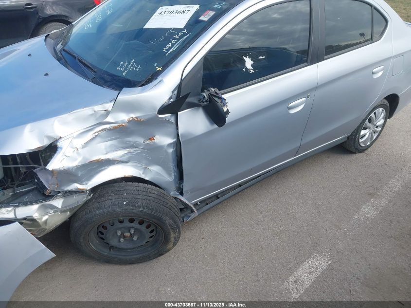 2022 Mitsubishi Mirage G4 Es VIN: ML32FUFJ1NHF02500 Lot: 43703687