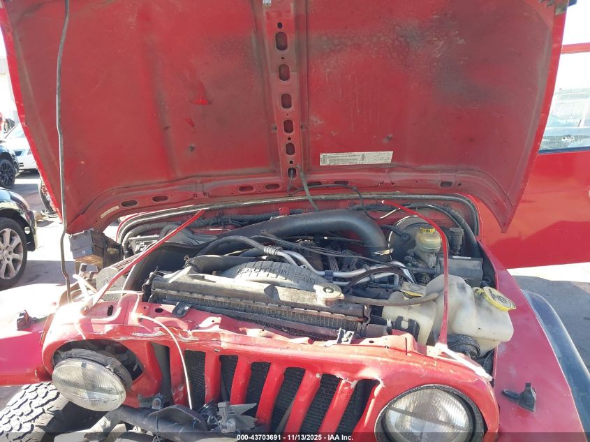 2003 Jeep Wrangler X VIN: 1J4FA39SX3P314886 Lot: 43703691