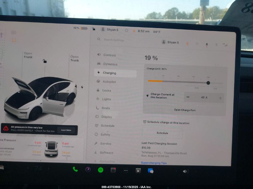 2026 Tesla Model Y Long Range Dual Motor All-Wheel Drive VIN: 7SAYGDED6TA427996 Lot: 43703988