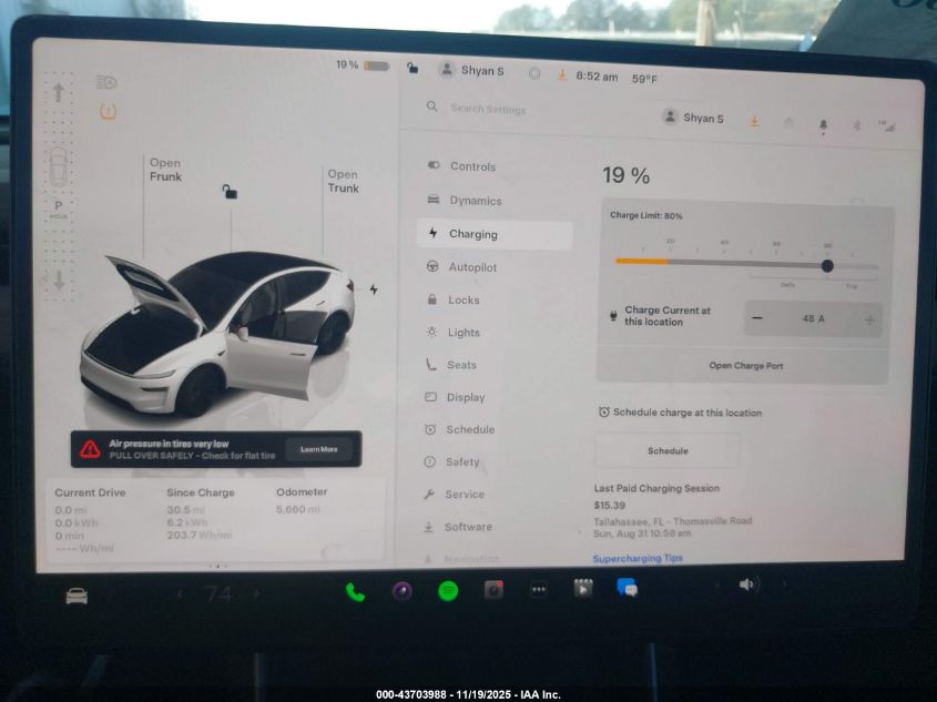 2026 Tesla Model Y Long Range Dual Motor All-Wheel Drive VIN: 7SAYGDED6TA427996 Lot: 43703988