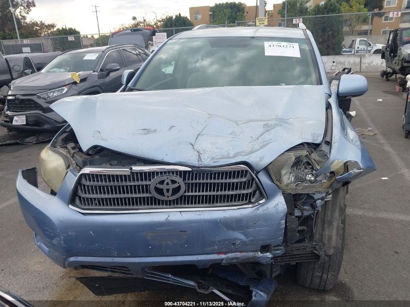 2008 Toyota Highlander Hybrid VIN: JTEEW41A182023916 Lot: 43704221