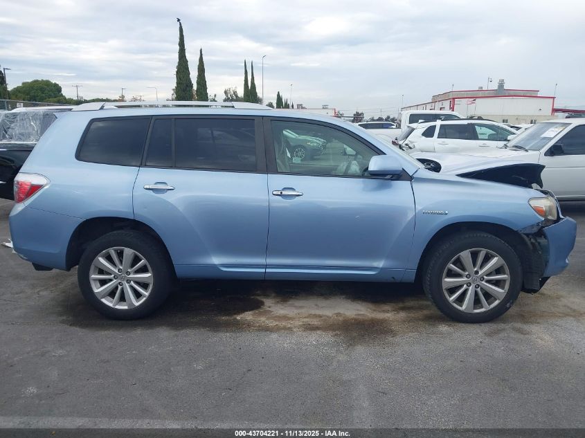 2008 Toyota Highlander Hybrid VIN: JTEEW41A182023916 Lot: 43704221