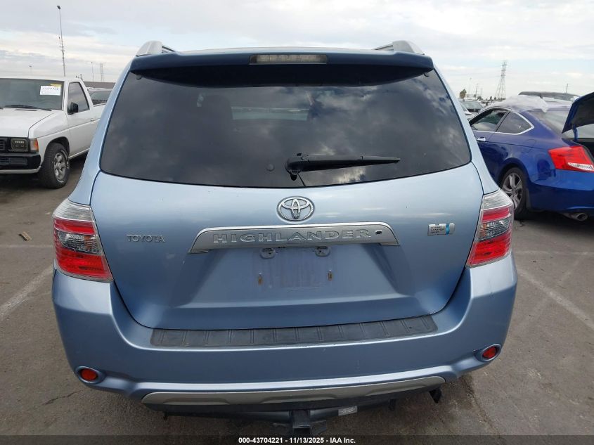 2008 Toyota Highlander Hybrid VIN: JTEEW41A182023916 Lot: 43704221