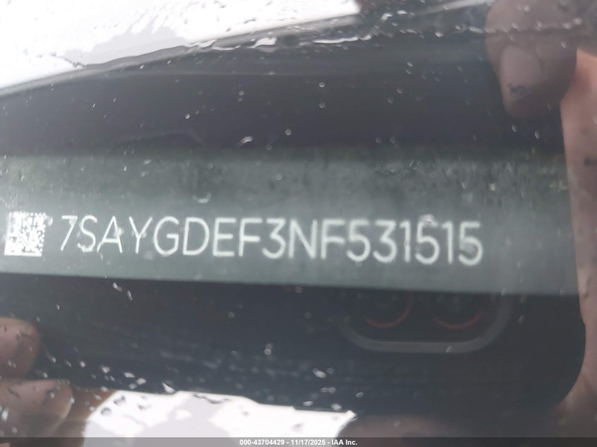 2022 Tesla Model Y Performance Dual Motor All-Wheel Drive VIN: 7SAYGDEF3NF531515 Lot: 43704429