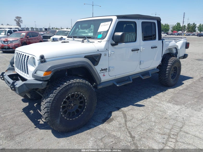 Vin: 1c6hjtagxll142914, lot: 44199761, jeep gladiator sport s 4x4 20202