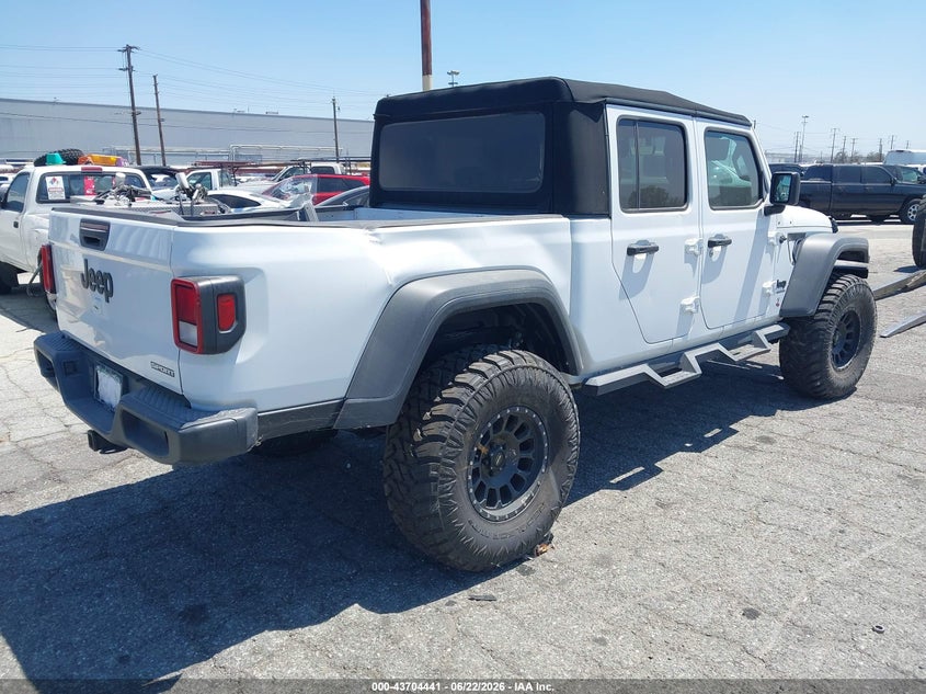 Vin: 1c6hjtagxll142914, lot: 44199761, jeep gladiator sport s 4x4 20204