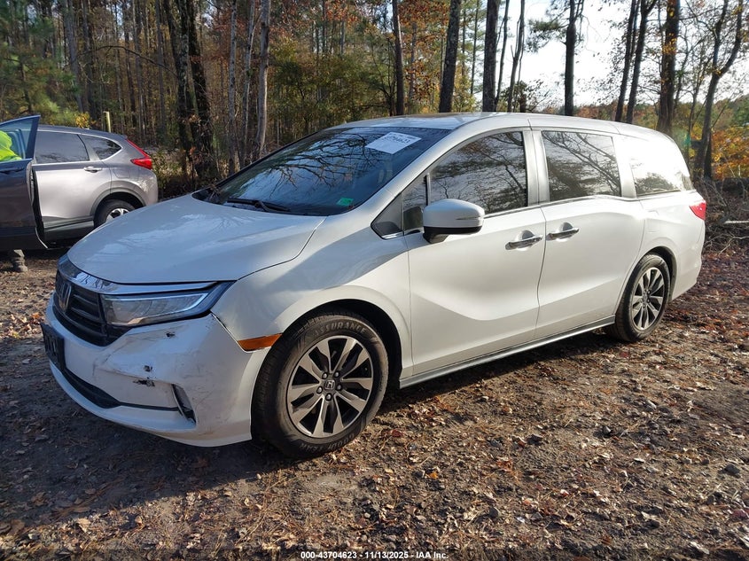 Vin: 5fnrl6h78mb035945, lot: 44199944, honda odyssey ex-l 20212