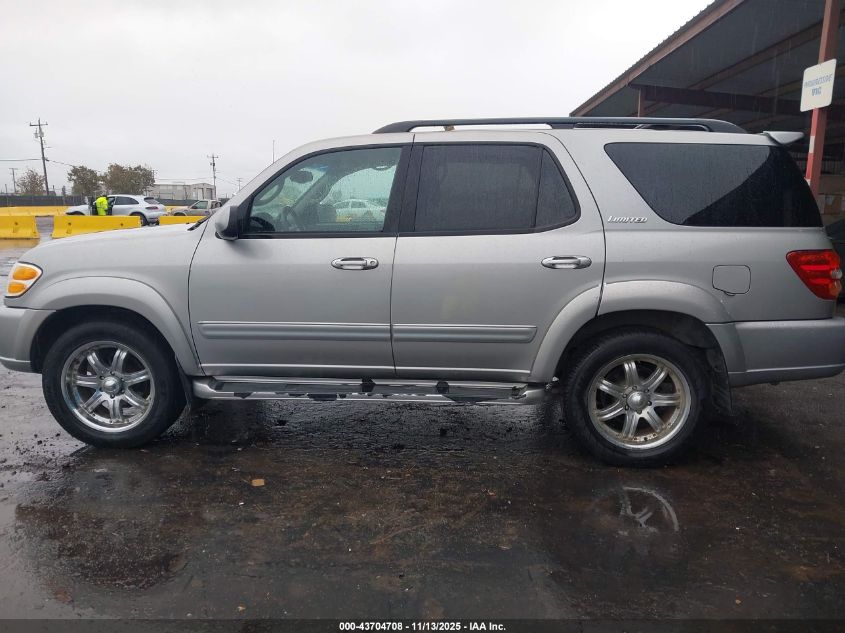 2004 Toyota Sequoia Limited V8 VIN: 5TDZT38A44S231628 Lot: 43704708