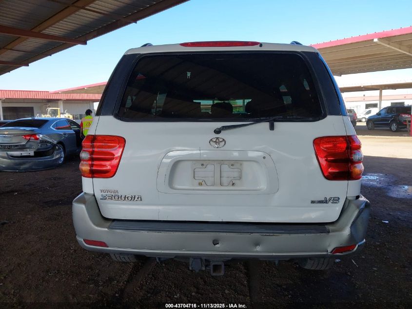 2003 Toyota Sequoia Sr5 V8 VIN: 5TDZT34A53S179091 Lot: 43704716