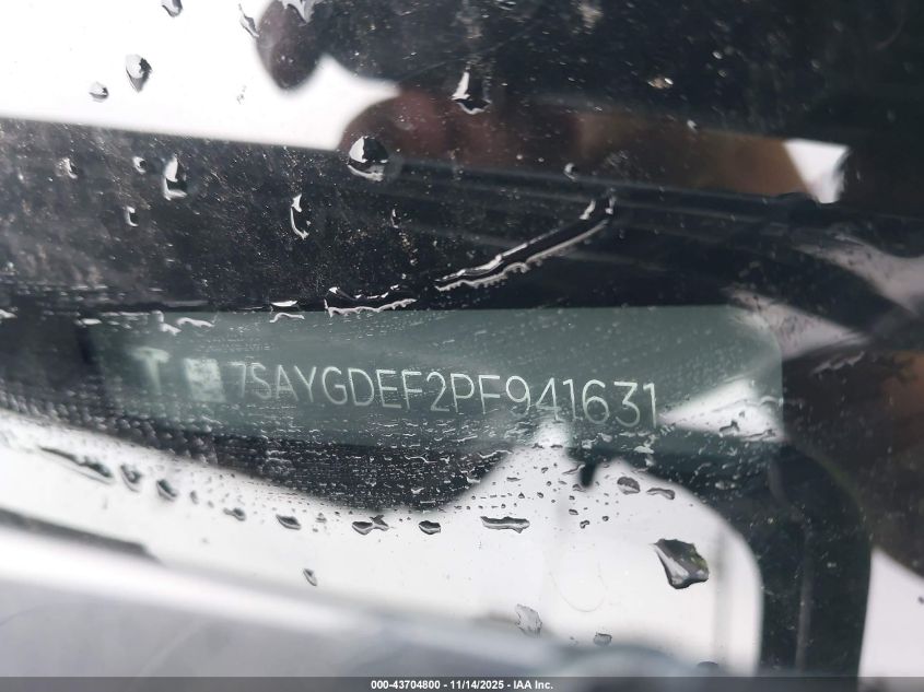 2023 Tesla Model Y Performance Dual Motor All-Wheel Drive VIN: 7SAYGDEF2PF941631 Lot: 43704800