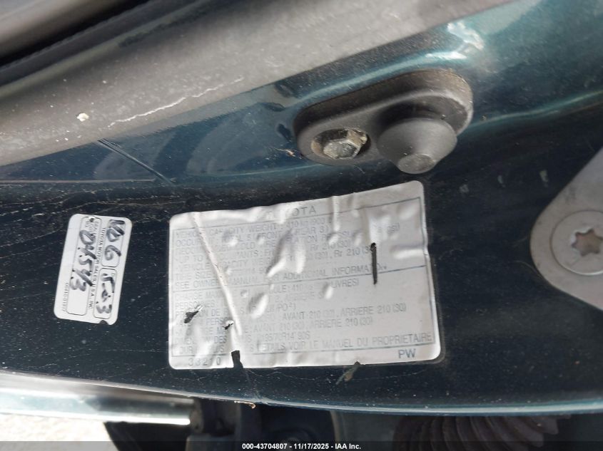 1998 Toyota Camry Le VIN: JT2BG22K9W0171040 Lot: 43704807