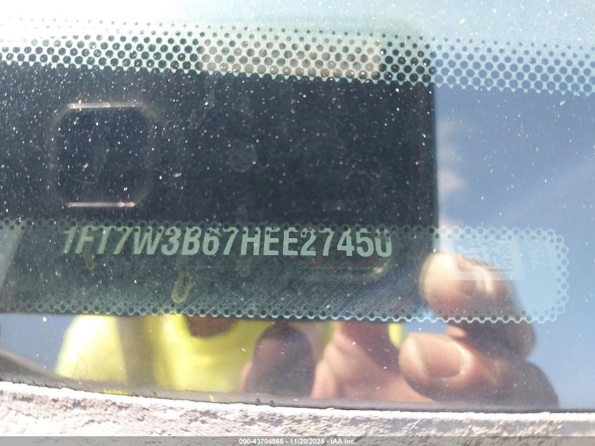 2017 Ford F-350 Xl VIN: 1FT7W3B67HEE27450 Lot: 43704966