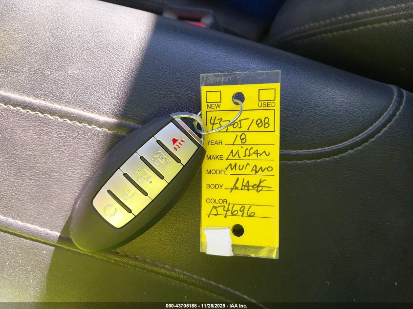 2018 Nissan Murano S VIN: 5N1AZ2MH0JN154696 Lot: 43705188