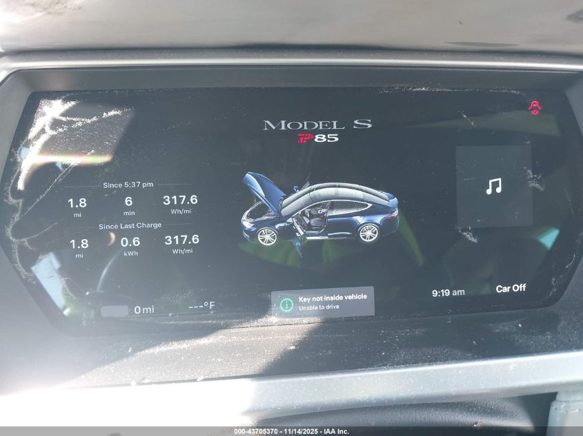 2012 Tesla Model S Performance/Signature Performance VIN: 5YJSA1DP9CFP01533 Lot: 43705370