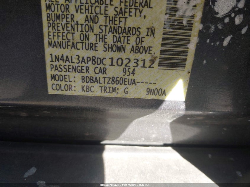 1N4AL3AP8DC102312 2013 NISSAN ALTIMA photo no. 9