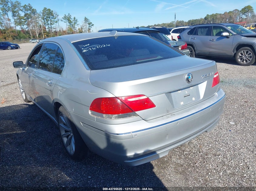 2007 BMW 7ER SEDAN 4.8L V-8 DOHC, VVT, 360HP