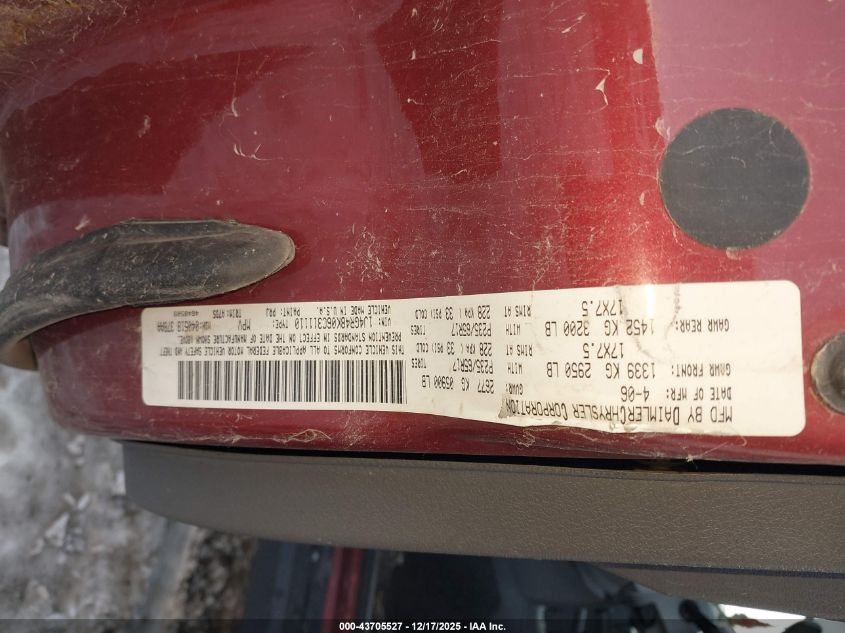 2006 Jeep Grand Cherokee Laredo VIN: 1J4GR48K06C311110 Lot: 43705527