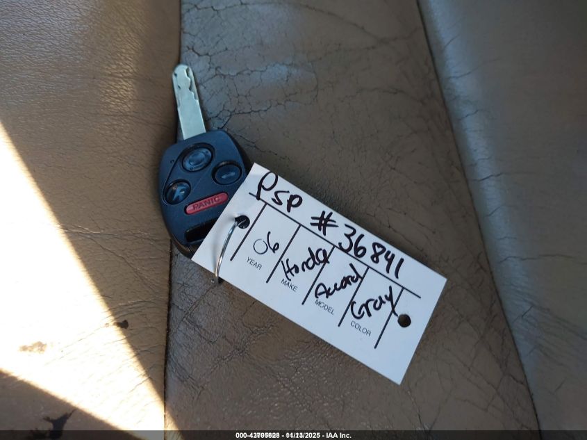 2006 Honda Accord 3.0 Ex VIN: 1HGCM66536A075061 Lot: 43705628