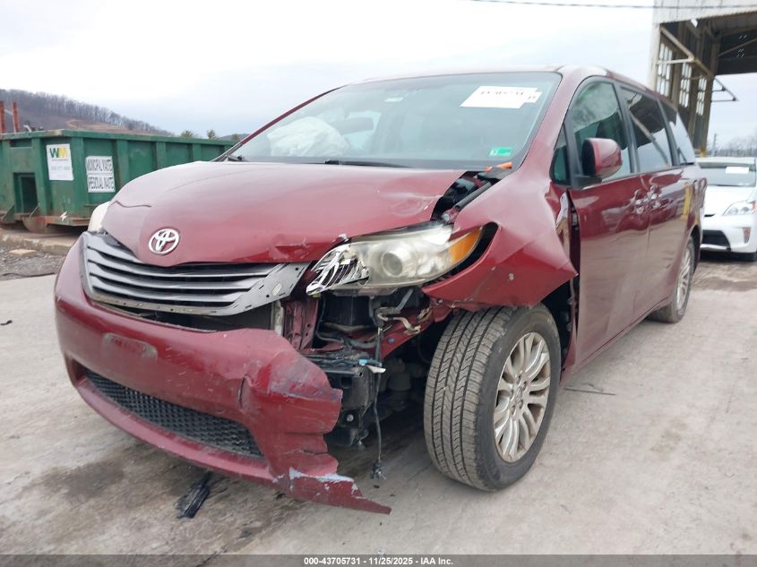 2015 Toyota Sienna Xle 8 Passenger VIN: 5TDYK3DC2FS551359 Lot: 43705731