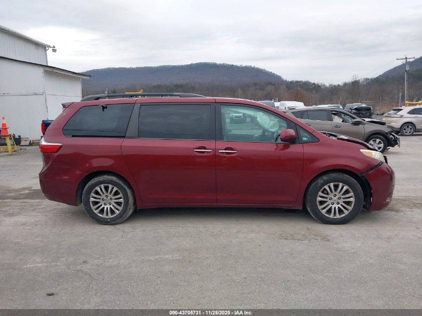2015 Toyota Sienna Xle 8 Passenger VIN: 5TDYK3DC2FS551359 Lot: 43705731