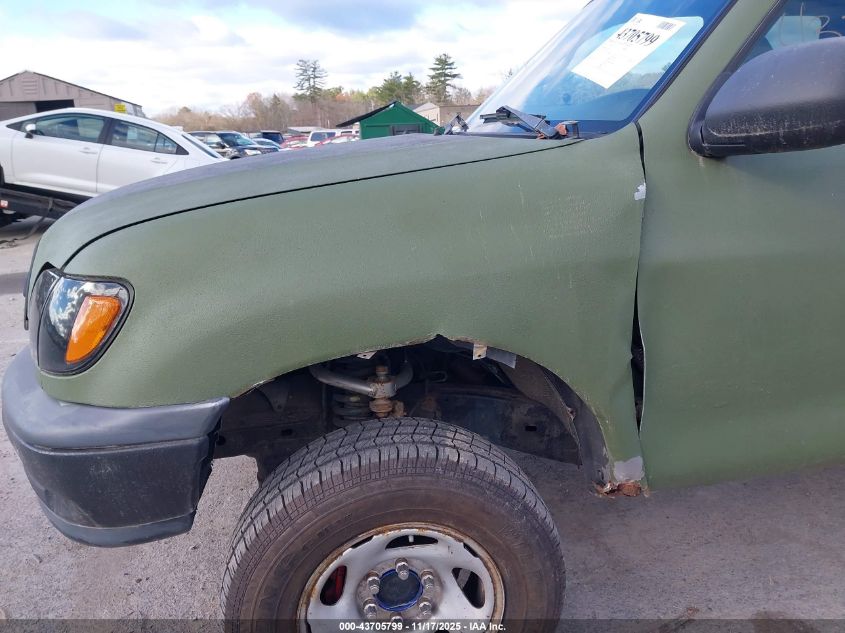 2002 Toyota Tundra Sr5 V8 VIN: 5TBBT441X2S329470 Lot: 43705799