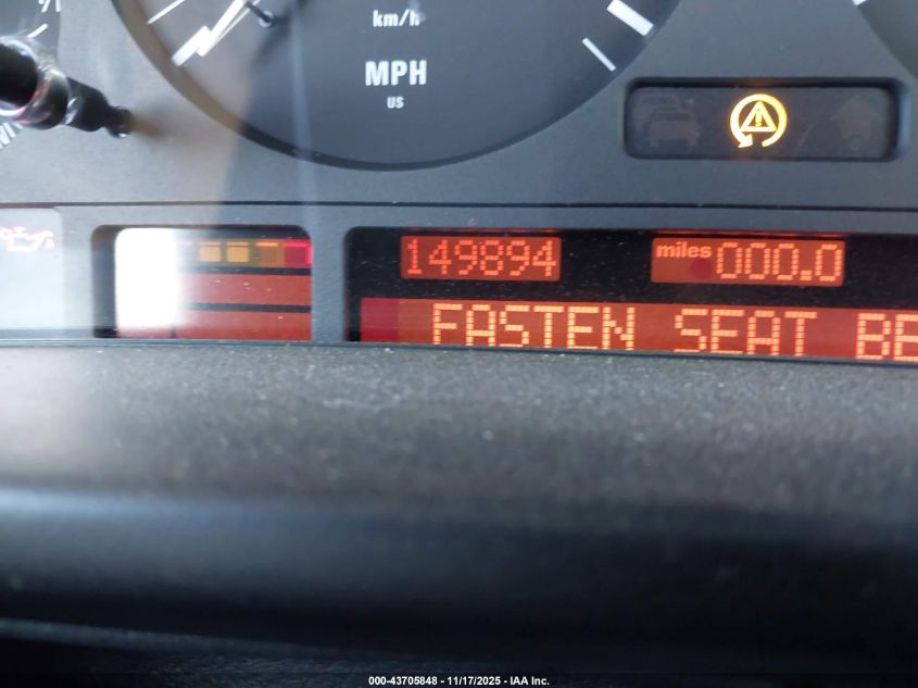 2000 BMW 540Ia VIN: WBADN6344YGM67314 Lot: 43705848