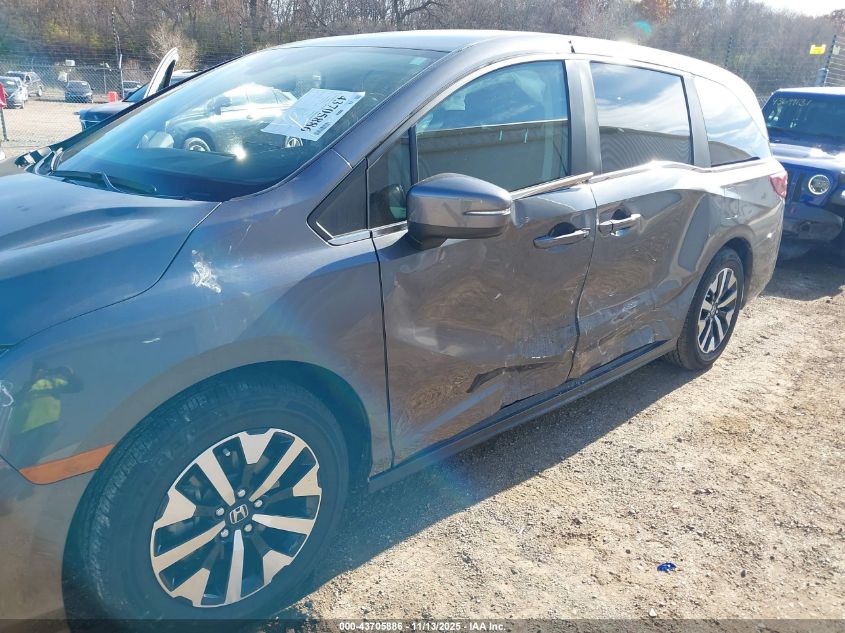 2025 Honda Odyssey Ex-L VIN: 5FNRL6H67SB010782 Lot: 43705886