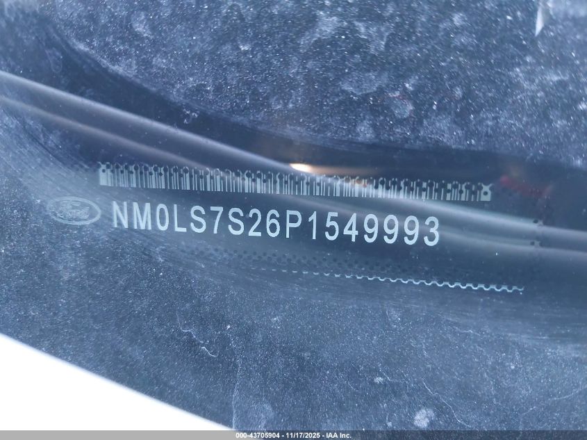 2023 Ford Transit Connect Xl VIN: NM0LS7S26P1549993 Lot: 43705904