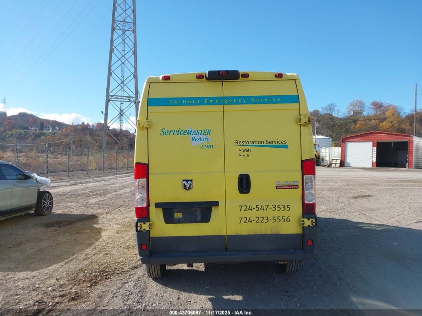 2018 Ram Promaster 2500 High Roof 159 Wb VIN: 3C6TRVDG8JE145889 Lot: 43706097