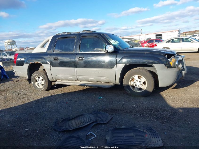 2002 Chevrolet Avalanche 1500 VIN: 3GNEK13TX2G287283 Lot: 43706101