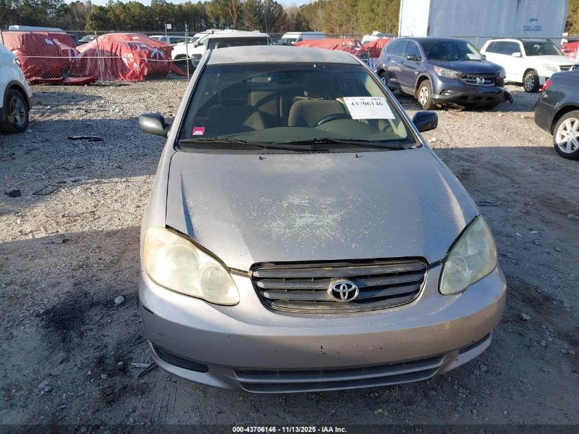 2003 Toyota Corolla Le VIN: 1NXBR32E53Z161204 Lot: 43706146