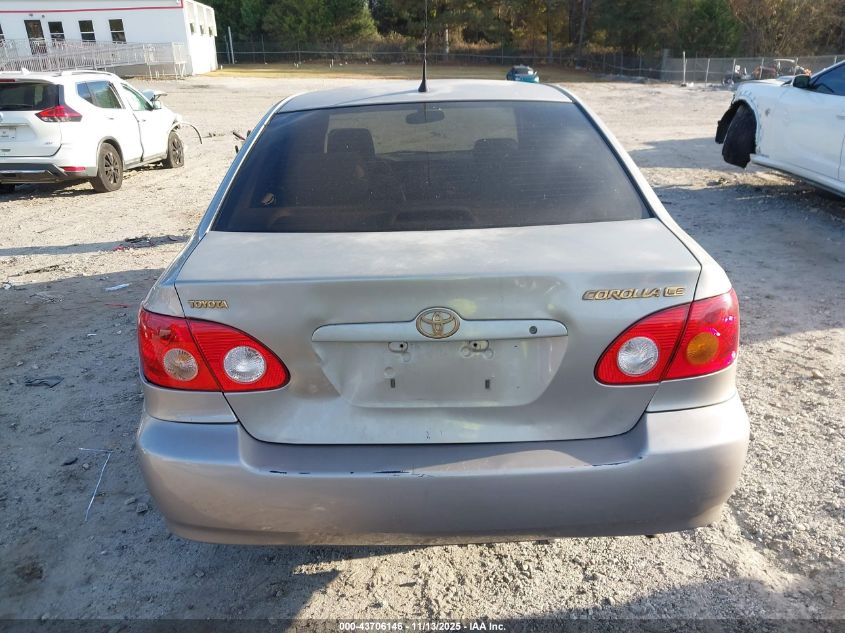 2003 Toyota Corolla Le VIN: 1NXBR32E53Z161204 Lot: 43706146