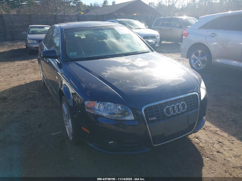 2008 Audi A4 2.0T VIN: WAUDF78EX8A022101 Lot: 43706190