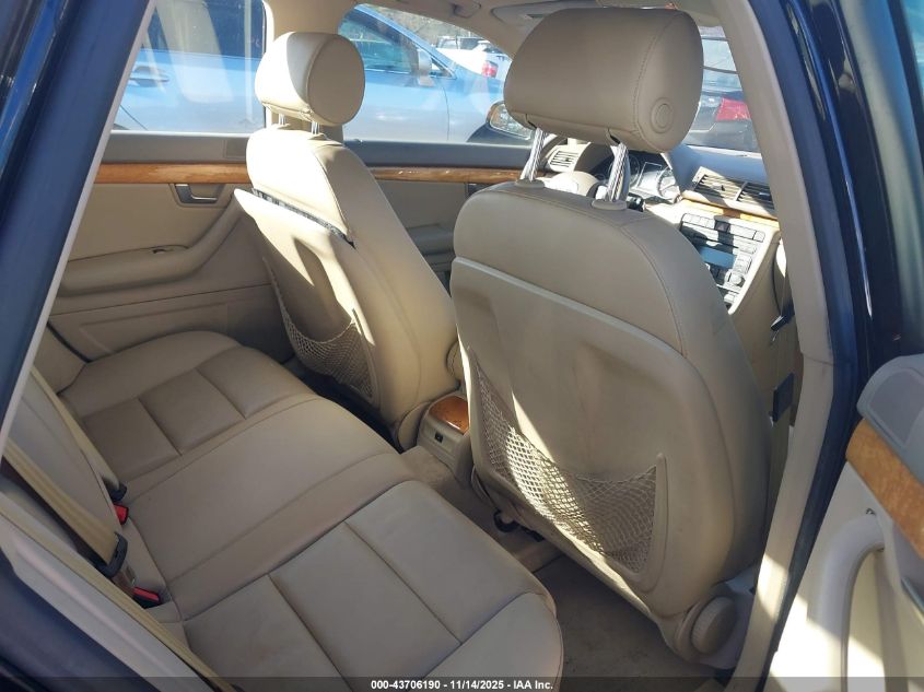 2008 Audi A4 2.0T VIN: WAUDF78EX8A022101 Lot: 43706190