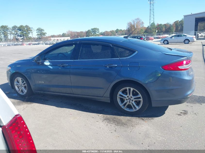 2018 Ford Fusion Hybrid Se VIN: 3FA6P0LU0JR234327 Lot: 43706290