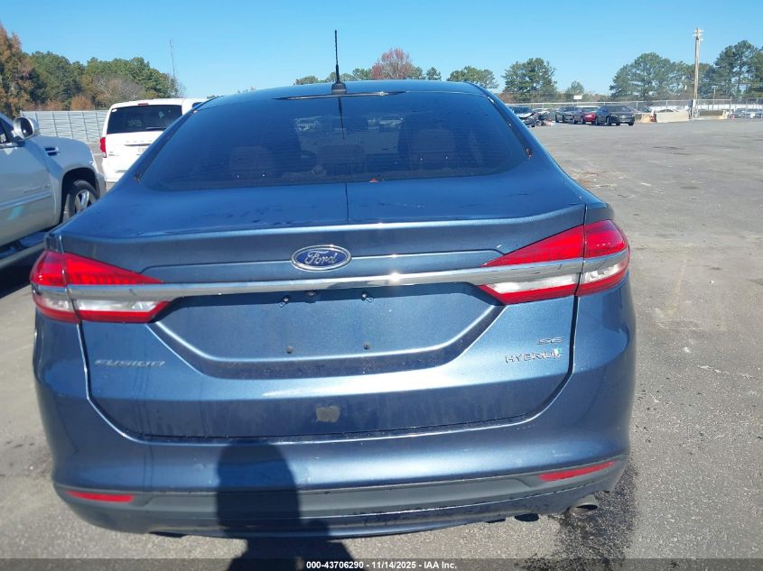 2018 Ford Fusion Hybrid Se VIN: 3FA6P0LU0JR234327 Lot: 43706290