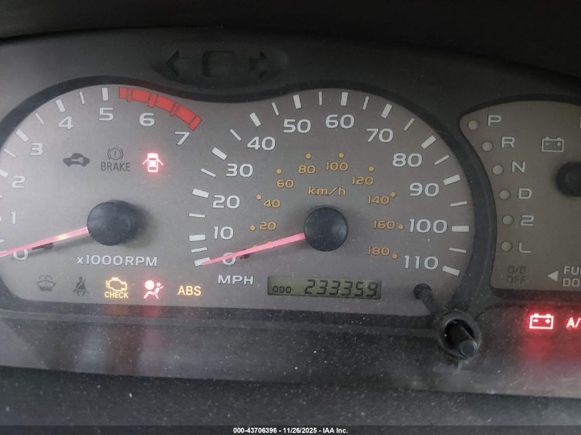 2001 Toyota Sequoia Limited V8 VIN: 5TDBT48A21S004330 Lot: 43706396