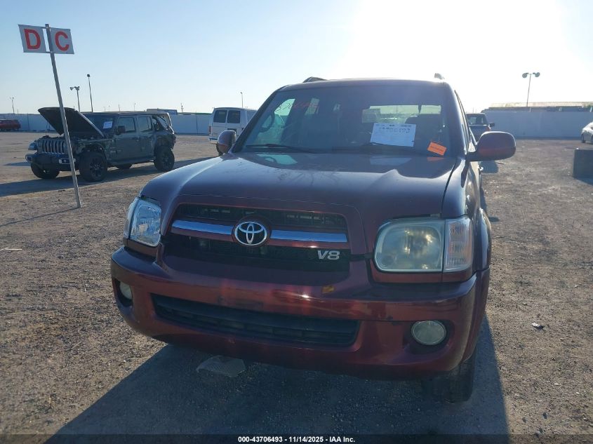 2007 Toyota Sequoia Sr5 V8 VIN: 5TDZT34A17S296821 Lot: 43706493