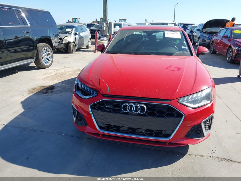 2024 Audi A4 Premium Plus 45 Tfsi S Line Quattro S Tronic VIN: WAUEAAF44RN006013 Lot: 43706551