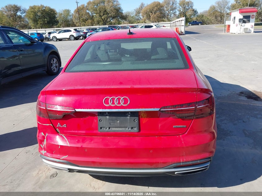 2024 Audi A4 Premium Plus 45 Tfsi S Line Quattro S Tronic VIN: WAUEAAF44RN006013 Lot: 43706551