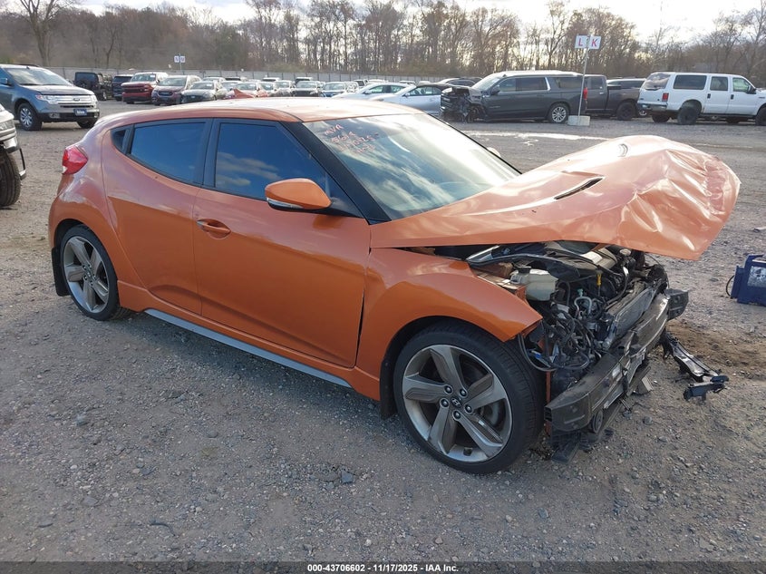 2013 HYUNDAI VELOSTER TURBO W/BLACK - KMHTC6AE4DU113168