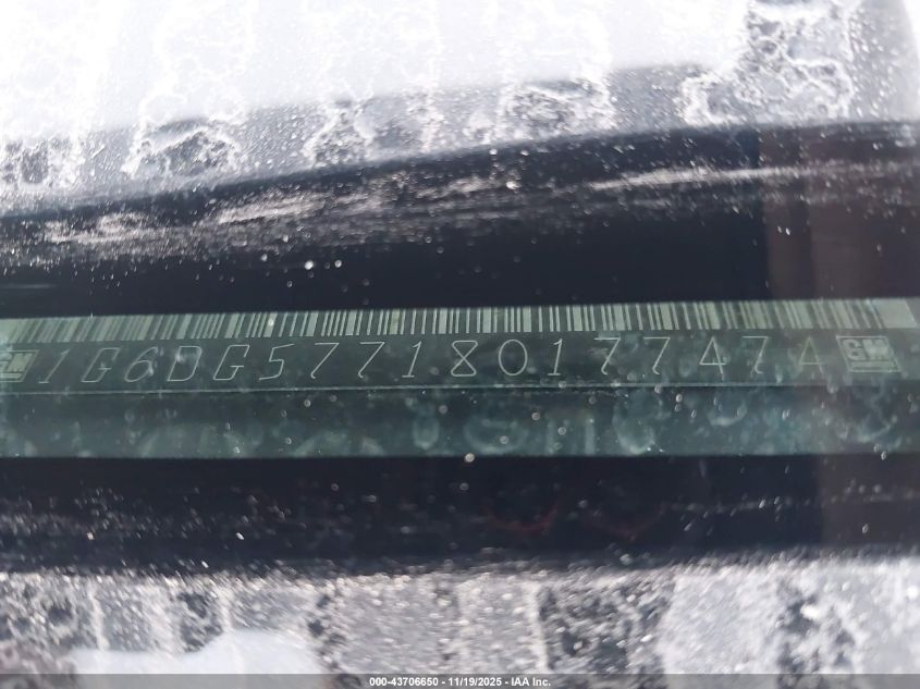 2008 Cadillac Cts Standard VIN: 1G6DG577180177474 Lot: 43706650