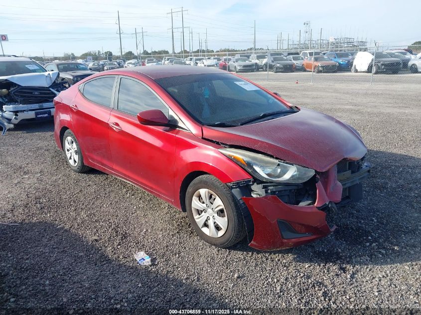 2016 HYUNDAI ELANTRA SE - 5NPDH4AE3GH693686