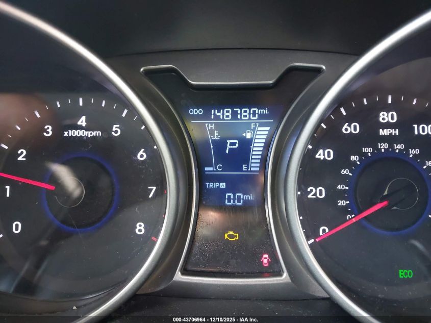 2012 Hyundai Veloster Base W/Black VIN: KMHTC6AD5CU044318 Lot: 43706964