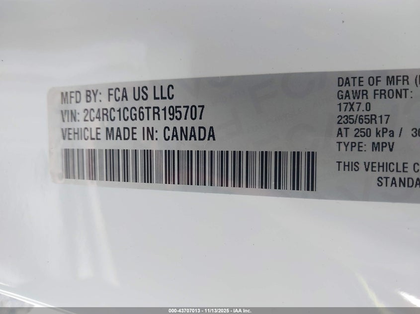 2C4RC1CG6TR195707 2026 CHRYSLER VOYAGER photo no. 5