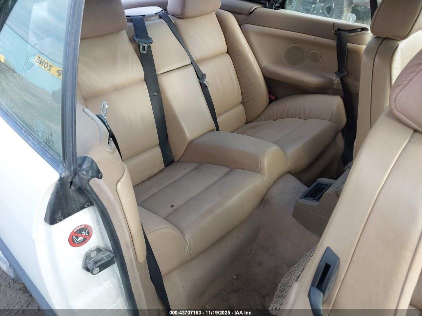 1999 BMW 323Ic VIN: WBABJ8337XEM26109 Lot: 43707163