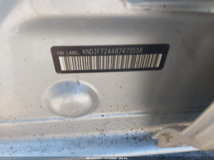 2008 Kia Sportage Lx VIN: KNDJF724487473558 Lot: 43707277
