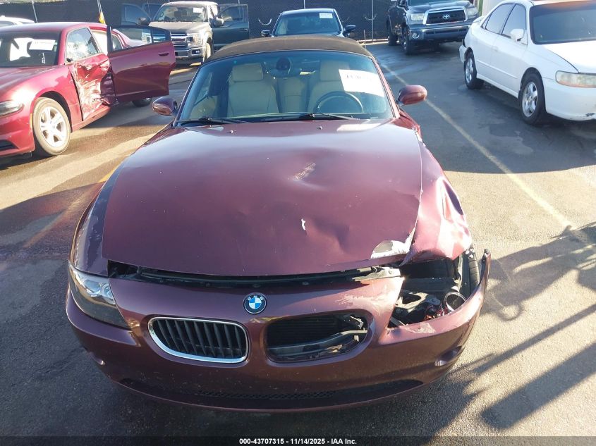 2005 BMW Z4 2.5I VIN: 4USBT33535LR70546 Lot: 43707315